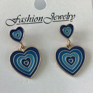 New Blue Heart Fashion Earrings